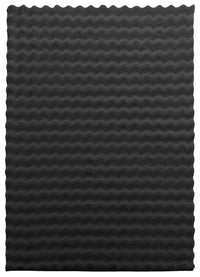 Carpette Bubble en fausse fourrure gris foncé avec revers en mousse à mémoire de forme - 5 pi x 7 pi