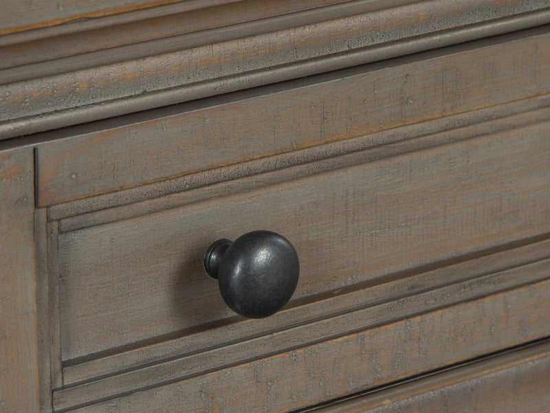 Table de salon traditionnelle Hanson de 50 po en pin - gris tourterelle