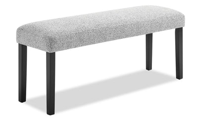 Libra Dining Bench with Polyester Fabric, 48"W - Grey | Banc de salle à manger Libra de 48 po (L) en tissu de polyester - gris