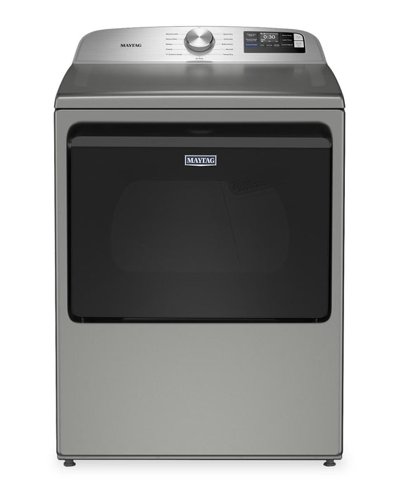 Laveuse intelligente à chargement par le haut de 6,0 pi³ et sécheuse électrique de 7,4 pi³ de Maytag - argenté radieux