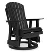 Fauteuil pivotant et coulissant Lake pour la terrasse à l’extérieur - plastique haute densité, résistant aux intempéries - noir