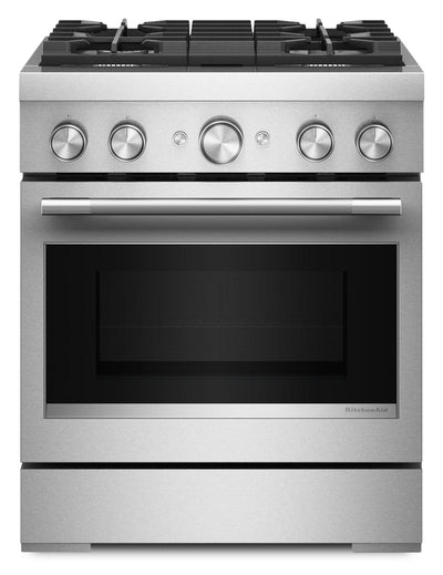 KitchenAid 4.1 Cu. Ft. Dual Fuel Range with No Preheat Air Fry Mode – Stainless Steel - KFDS930SSS | Cuisinière hybride KitchenAid de 4,1 pi3 avec mode de friture à air sans préchauffage - acier inoxydable - KFDS930SSS
