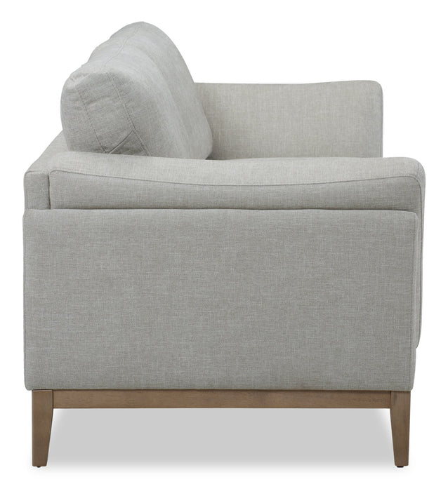 Sofa Valley de 83,5 po en tissu avec base et pattes en hévéa - sable