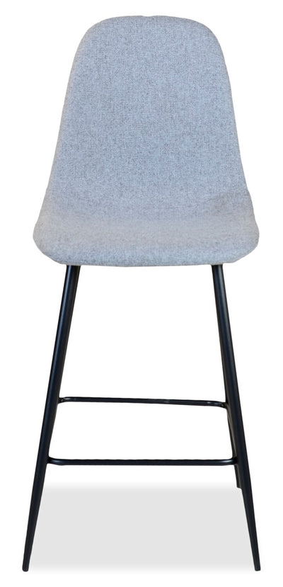 Jax Counter-Height Stool with Polyester Fabric, 26"H, Metal - Grey | Tabouret Jax de hauteur comptoir de 26 po (H) en tissu de polyester et en métal - gris
