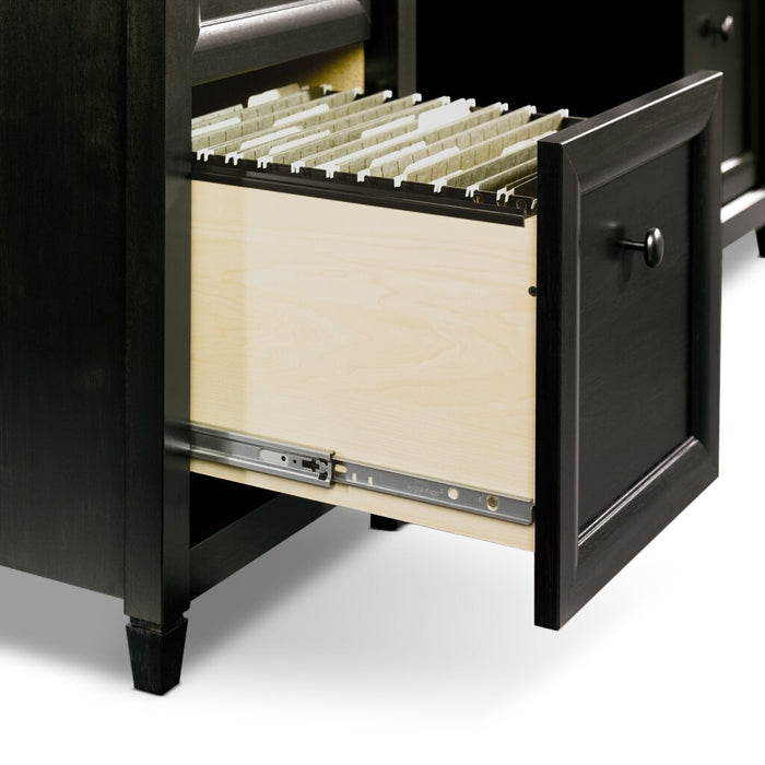 Bureau président Edge Water de 65,12 po à 4 tiroirs - noir Estate