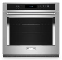 Four mural simple électrique KitchenAid de 5 pi³ et de 30 po avec convection véritable - acier inoxy…