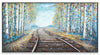 Œuvre d’art acrylique « Railroad Home » sur toile - 31 po x 60 po