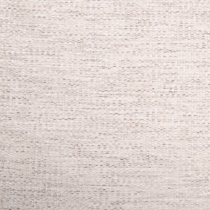 Pouf Mallie de 28 po en tissu de chenille avec pattes en bois - blanc coquillage