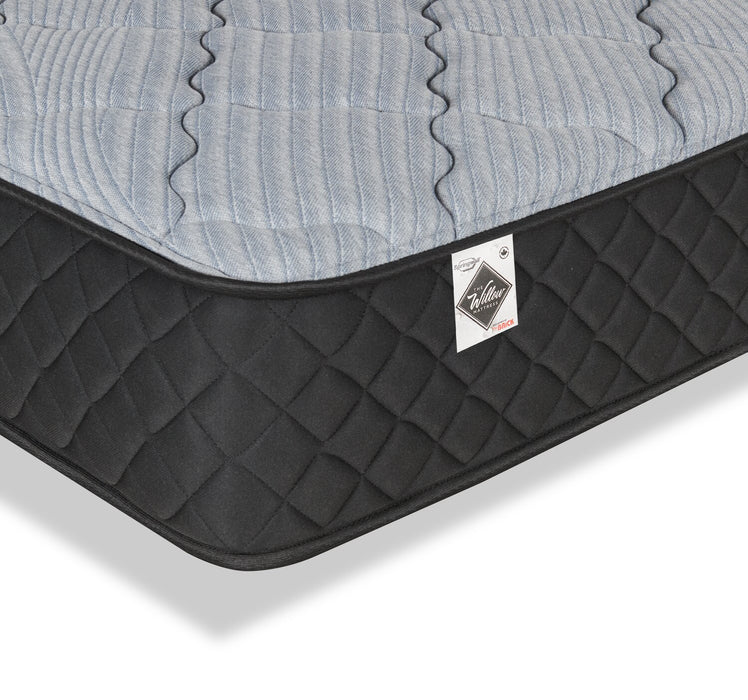 Matelas semi-ferme à plateau régulier dans une boîte Red Cedar de Springwall pour très grand lit