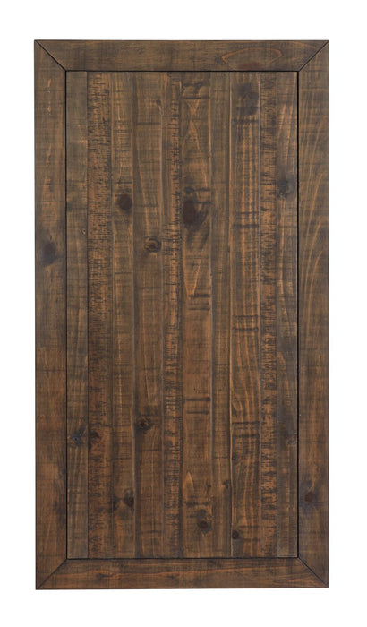 Table à café Edwin de 52 po en pin champêtre avec rangement et tabourets - brun champêtre