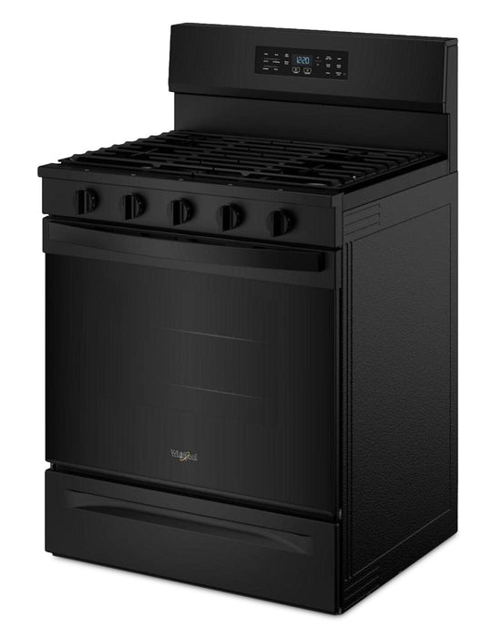 Cuisinière à gaz Whirlpool de 5,0 pi3 avec cuisson à air – noire - WFGS5730SB