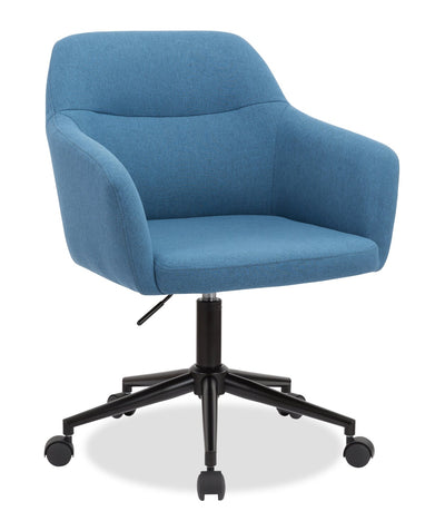 Stevie 23" Swivel Office Chair with Adjustable Height – Blue | Chaise de bureau pivotante Stevie de 23 po à hauteur réglable - bleue