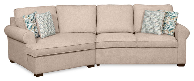 Sofa sectionnel enveloppant de gauche Haven de Scott Living 2 pièces en tissu de chenille - taupe