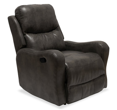 Ellis 32" Faux Leather Glider Reclining Chair – Grey | Fauteuil coulissant et inclinable Ellis 32 po de en similicuir - gris