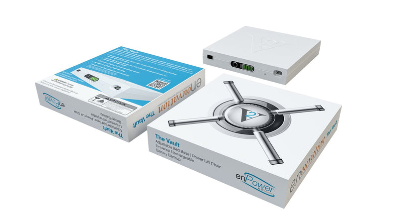 Bloc d’alimentation de réserve universel rechargeable Enouvation The Vault de 2 080 mAh pour meubles à mouvements électriques