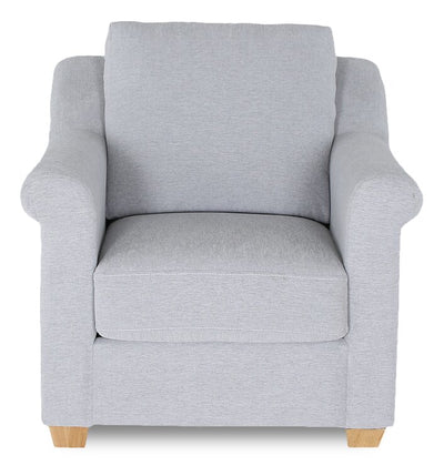 Finesse 37" Contemporary Chenille Fabric Chair - Rain | Fauteuil contemporain Finesse de 37 po en tissu de chenille - rain