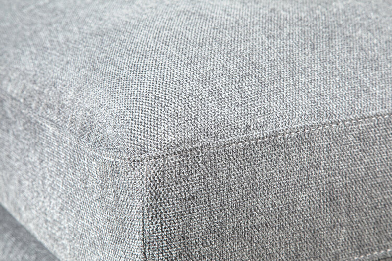 Sofa sectionnel modulaire Evolve de Scott Living 4 pièces en tissu d’apparence lin avec coussins en duvet et plumes - gris