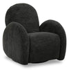 Fauteuil d’appoint coulissant, pivotant et inclinable Shay en chenille - ebony