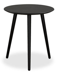 Table de bout ronde moderne Viola de 20 po - frêne noir