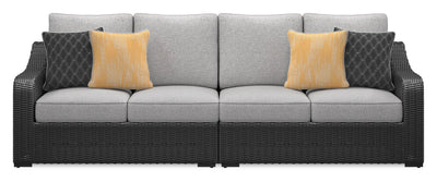 Jasper Patio Right and Left Facing Loveseats - Black | Causeuses de droite et de gauche Jasper pour la terrasse - noir