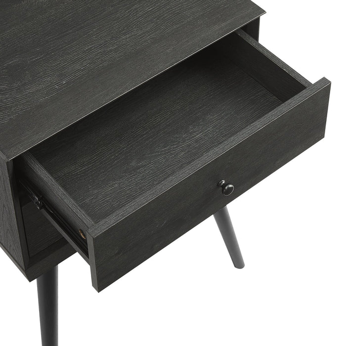 Table de nuit Mori de 18 po (l) x 25,75 po (H) à 2 tiroirs - noire