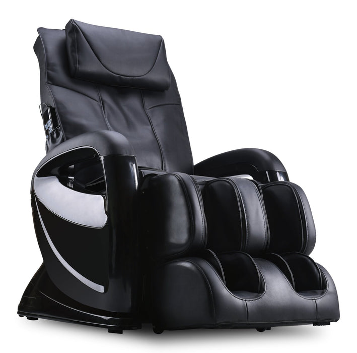 Fauteuil de massage inclinable Remedy de 48,4 po en similicuir - noir