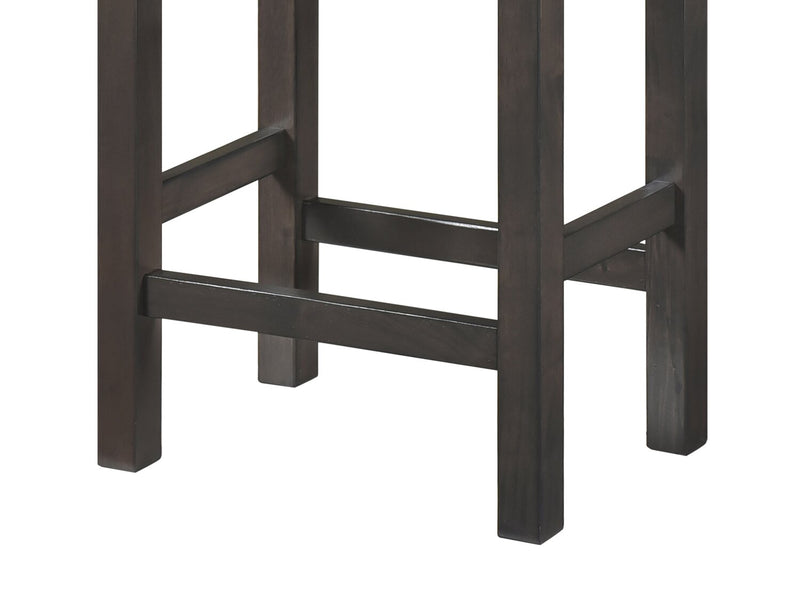 Table de salon moderne Noah de 60 po avec 3 tabourets de hauteur comptoir et ports USB - grise
