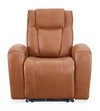 Fauteuil à inclinaison électrique Titan de Shaquille O’Neal Home de 42 po en cuir véritable avec confort Shaq-o-pedic - terre