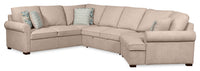 Sofa-lit sectionnel enveloppant de droite Haven de Scott Living 3 pièces en tissu de chenille - taupe