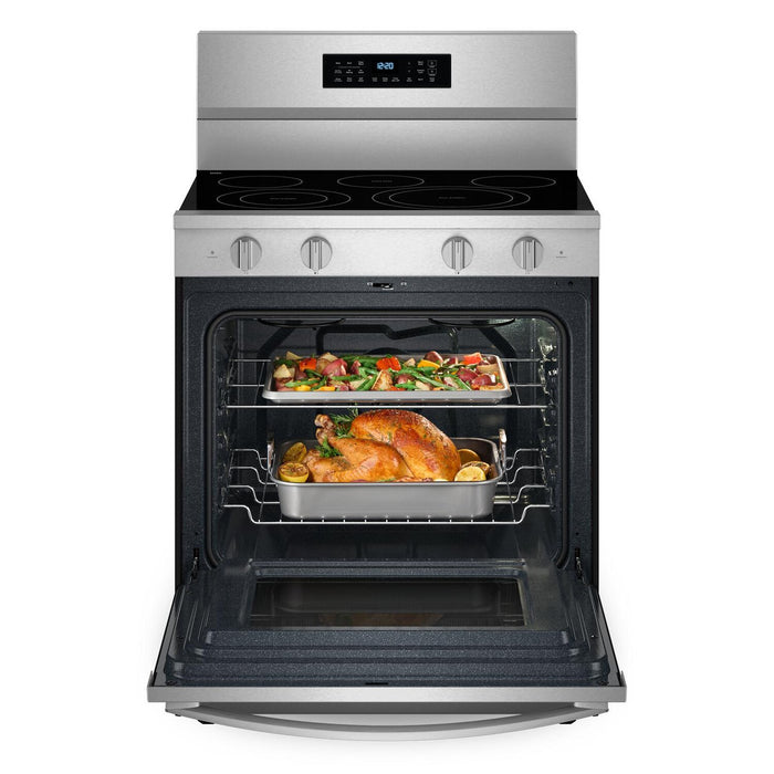 Cuisinière électrique Whirlpool de 5,3 pi3 et de 30 po avec friture à air sans préchauffage - acier inoxydable résistant aux traces de doigts - YWFES7030SZ
