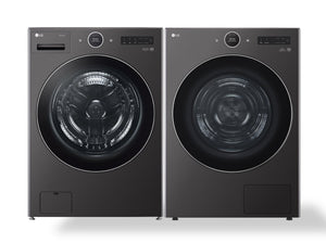 Laveuse à chargement frontal de 5,8 pi³ avec DDMC IA 2.0 et sécheuse de 7,8 pi³ avec thermopompe à moteur DirectDriveMD de LG