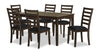 Ensemble de salle à manger Devon 7 pièces avec table et 6 chaises - 60 po (L), bois - brun foncé