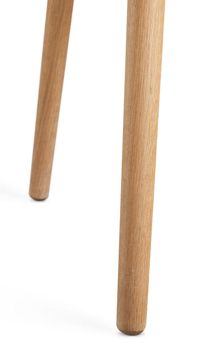 Table à café moderne Viola de 29,5 po avec dessus rond - chêne naturel