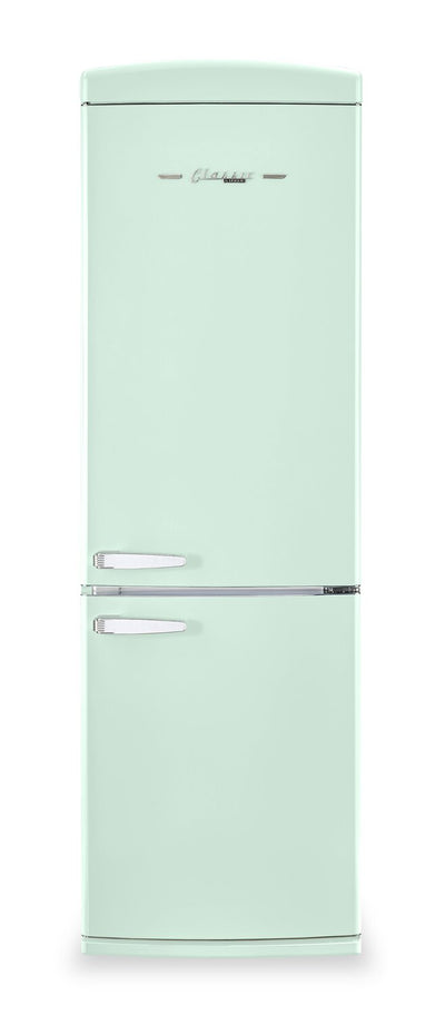 Classic Retro by Unique 24" 12 Cu. Ft. Bottom-Freezer Refrigerator - Summer Mint Green - UGP-340L LG AC | Réfrigérateur Classic Rétro par Unique de 24 po et de 12 pi3 à congélateur inférieur - vert menthe estival - UGP-340L LG AC | 340LLGAC