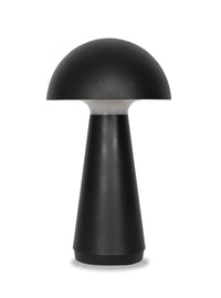 Lampe de table pour l’intérieur et pour l’extérieur moderne portable Beech de 11 po en acrylique avec port USB - noire