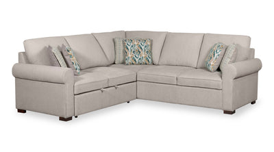 Scott Living Haven 3-Piece Chenille Fabric Sleeper Sectional - Grey | Sofa-lit sectionnel Haven de Scott Living 3 pièces en tissu de chenille - gris