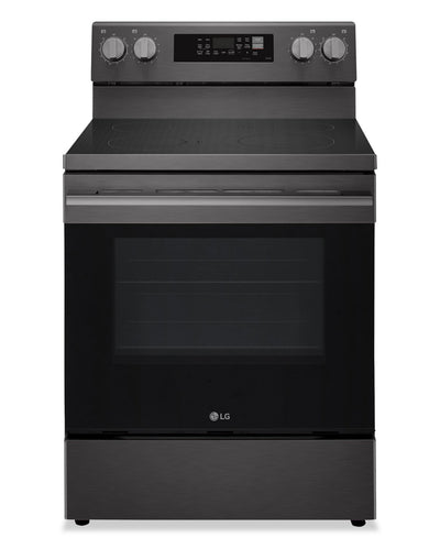 LG 6.3 Cu. Ft. Smart Electric Range with Air Fry - Black Stainless Steel - LREN6323ZE | Cuisinière intelligente électrique LG de 6,3 pi³ avec friture à air - acier inoxydable noir - LREN6323ZE