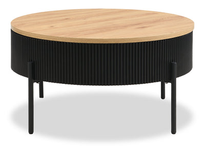 Trove 29.72" Coffee Table with Sliding Top and Storage - Black | Table à café Trove de 29,72 po avec dessus coulissant et rangement - noir | TROVECTB