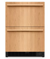 Tiroir réfrigérateur-congélateur double KitchenAid de 5,7 pi³ et de 24 po sous le comptoir - panneau personnalisable - KUCT524SPA