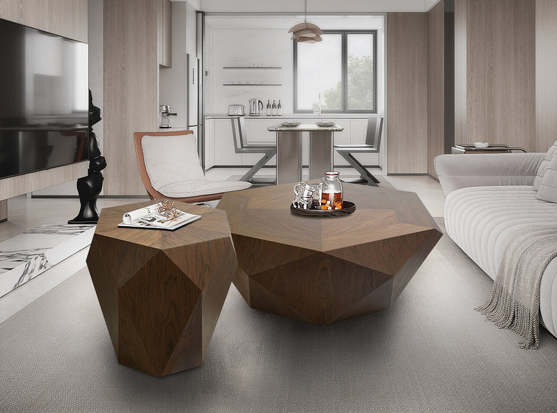 Table de bout moderne Dawson de 19 po - brun clair