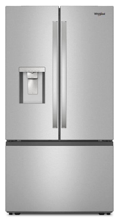Whirlpool 36" 30 Cu. Ft. French-Door Refrigerator with Dual Ice Makers - Stainless Steel - WRFF3736SZ | Réfrigérateur Whirlpool de 36 po et de 30 pi3 à portes françaises avec machine à glaçons double - acier inoxydable - WRFF3736SZ | WRFF373Z
