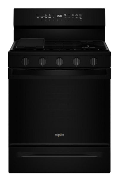Whirlpool 5 Cu. Ft. Smart Gas Range with Air Fry and Self-Clean - Black - WFGS7530RB | Cuisinière intelligente à gaz Whirlpool de 5 pi³ avec friture à air et autonettoyage - noire - WFGS7530RB | WFGS75RB