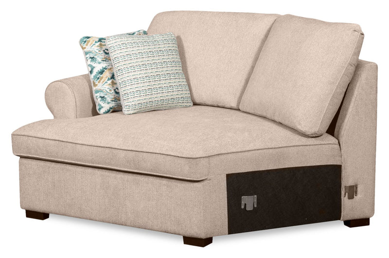 Sofa sectionnel enveloppant de gauche Haven de Scott Living 2 pièces en tissu de chenille - taupe