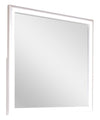 Miroir de commode de chambre à coucher somptueux Halo avec éclairage à DEL - blanc
