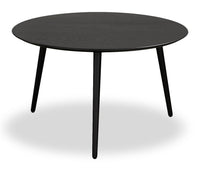 Table à café moderne Viola de 29,5 po avec dessus rond - frêne noir
