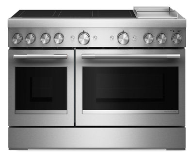 KitchenAid 6.3 Cu. Ft. Induction Freestanding Range with Griddle - Stainless Steel - KFID948SSS | Cuisinière à induction amovible KitchenAid de 6,3 pi³ avec plaque chauffante - acier inoxydable - KFID948SSS