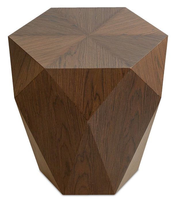 Table de bout moderne Dawson de 19 po - brun clair