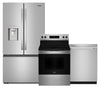 Ensemble de 3 électroménagers Whirlpool pour la cuisine - acier inoxydable résistant aux traces de doigts