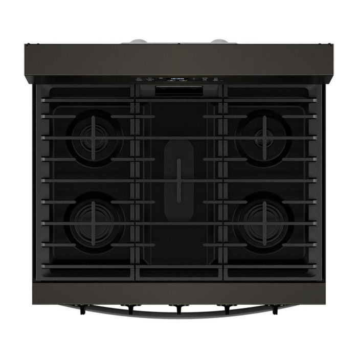 Cuisinière à gaz Whirlpool de 5 pi³ avec friture à air et autonettoyage - acier inoxydable noir - WFGS5030RV