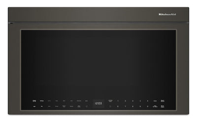 KitchenAid Multifunction Smart Flush Mount Over-the-Range Microwave Oven – Black Ore - YKMMF730PBE | Four à micro-ondes à hotte intégrée intelligent multifonctionnel KitchenAid à installation affleurée - Minerai noir - YKMMF730PBE